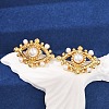 Brass Stud Earrings KK-U058-63A-G-3