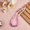 Round Synthetic Moonstone Beaded Mobile Straps HJEW-SW00042-09-3