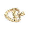 Mother's Day Brass Micro Pave Cubic Zirconia Pendants KK-Q055-02B-G-2