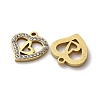 304 Stainless Steel Clay Rhinestone Pendants STAS-P406-17B-G-2