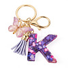 Resin Butterfly Pendant Keychains KEYC-TAC0034-03K-2