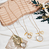 3Pcs 3 Sizes Wing Paw Print 304 Stainless Steel & Glass Flat Round Pet Fur Locket Pendant Necklaces NJEW-DR00019-3