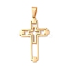 304 Stainless Steel Pendants STAS-P421-06G-1