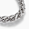 Tarnish Resistant 304 Stainless Steel Wheat Chain Bracelets BJEW-P239-03B-2