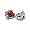 Brass Micro Pave Clear Cubic Zirconia Connector Charms KK-R210-30P-02-2
