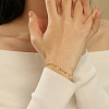 DIY Brass Curb Chains with Flat Round Charms Necklaces/Bracelets Making Kits DIY-BBC0002-37-5