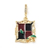 Brass Enamel Pendants KK-U043-12G-01-1