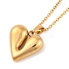 304 Stainless Steel Heart Pendant Necklaces for Women LS-EJEW-Z044-01G-1