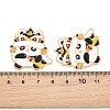 Chinese Lion Dance Panda Alloy Enamel Cabochons AL-CBA1A6F-03KCG-B-3
