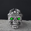 Alloy Rhinestone Adjustable Statement Cuff Open Rings for Men FS-WG8D7BC-04-1