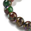 Round Synthetic Gold Clinquant Stone Stretch Bracekets G-P549-02A-03-3