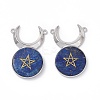 Natural Lapis Lazuli Dyed Connector Charms G-G983-02P-05-3