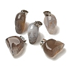 Natural Grey Agate Pendants G-Z067-02P-10-2