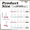 2 Cards Steel U Shape Clips Set AJEW-LP0002-12-2