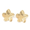 Flower 304 Stainless Steel Stud Earrings for Women EJEW-Z065-12G-03-2