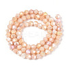 Ombre Effect Dyed Glass Beads Strands GLAA-T025-4mm-09-3