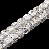Electroplate Transparent Glass Beads Strands GLAA-C029-03B-01-2