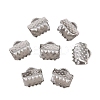 Tarnish Resistant 304 Stainless Steel Ribbon Crimp Ends STAS-S047-056-1