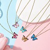 Alloy Enamel Pendant Necklace NJEW-JN04584-2