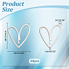 20Pcs 304 Stainless Steel Pendants STAS-UN0049-25-3