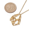 Crystal Stone Cage Pendant Necklaces NJEW-JN04760-02-3