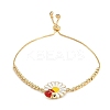 Brass Box Chain Slider Bracelets BJEW-P360-01G-4