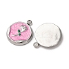 304 Stainless Steel Enamel Pendants STAS-P406-18P-02-2