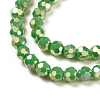 Round Full Rainbow Plated Faceted(32 Facets) Electroplate Glass Beads Strands X-EGLA-J130-FR14-2