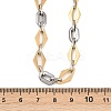 201 Stainless Steel Oval & Rhombus Link Chain Necklaces for Women NJEW-B143-01GP-5