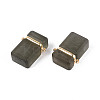 Glass Rectangle Links Connector Charms GLAA-T023-42A-2