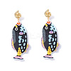 Ocean Acrylic & Alloy Dangle Earrings for Women WG27996-03-1