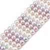Baking Paint Pearlized Glass Pearl Round Bead Strands PEAR-H019-02C-11-1