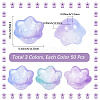 150Pcs 3 Colors Transparent Two Tone Spray Painted Glass Beads GLAA-LT0001-04B-2