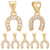 10PCS Brass Micro Pave Cubic Zirconia Charms ZIRC-BBC0002-54-1
