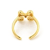Brass Letter Open Cuff Rings for Women RJEW-G313-01M-G-3