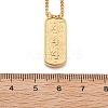 304 Stainless Steel Rectangle Number Pendant Necklaces NJEW-D300-01G-04-5