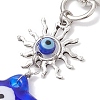 Evil Eye Lampwork Pendant Decorations HJEW-JM01997-04-3