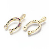 Brass Micro Pave Colorful Cubic Zirconia Pendants ZIRC-S067-216-NF-2