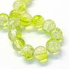 Baking Paint Transparent Crackle Glass Round Bead Strands DGLA-Q018-8mm-25-2