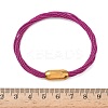 304 Stainless Steel with Polyester Metallic Cord Bracelets for Women BJEW-Z145-01G-29-5