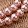 Polished Round Grade A Shell Pearl Bead Strands BSHE-M027-8mm-23-1