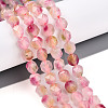 Dyed Natural White Jade Beads Strands G-T139-8mm-45T-1