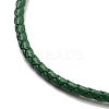 Braided Round Imitation Leather Bracelets Making BJEW-H610-01G-16-2