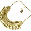 Tibetan Style Alloy Turkish Coin Tassel Chunky Bib Necklaces for Women FS-WG6DA7E-02-4