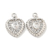Brass Micro Pave Clear Cubic Zirconia Pendants KK-L211-002P-1
