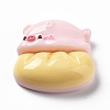 Pig Theme Opaque Resin Decoden Cabochons RESI-I057-A08-1