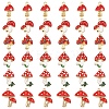 12Pcs 6 Styles Autumn Theme Mushroom Eco-Friendly Alloy Enamel Pendants ENAM-YW0005-88-1