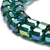Electroplate Glass Beads Strands EGLA-D030-19F-3