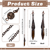 Natural Tiger Eye Cone Dowsing Pendulum Big Pointed Pendants AJEW-WH0606-26A-2