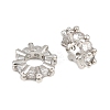Brass Pave Clear Cubic Zirconia European Beads CU-CBA6A75-21P-2